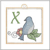 Bluebird ABC's Charm -X - Embroidery Designs & Patterns