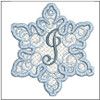 Snowflake Free Standing Lace ABCs - J Fits a 4x4" Hoop, Machine Embroidery Pattern,