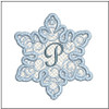 Snowflake Free Standing Lace ABCs -  P - Fits a 4x4" Hoop, Machine Embroidery Pattern,