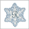 Snowflake Free Standing Lace ABCs -  R - Fits a 4x4" Hoop, Machine Embroidery Pattern,