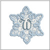 Snowflake Free Standing Lace ABCs -  W - Fits a 4x4" Hoop, Machine Embroidery Pattern,