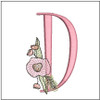 Peony ABCs Alphabet - D - Fits a 4x4" Hoop, Machine Embroidery Pattern,