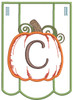 Pumpkin Bunting Alphabet Font - C - Embroidery Designs