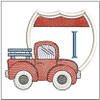 Truck ABCs - I - Fits a 4x4" Hoop, Machine Embroidery Pattern,