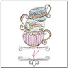 Teacups ABCs -Bundle - Embroidery Designs & Patterns