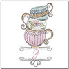 Teacups ABCs -Bundle - Embroidery Designs & Patterns