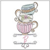 Teacups ABCs -Bundle - Embroidery Designs & Patterns