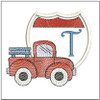 Truck ABCs - T - Fits a 4x4" Hoop, Machine Embroidery Pattern,