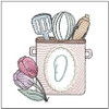 Kitchen Utensils ABCs -O- Fits a 4x4" Hoop, Machine Embroidery Pattern,