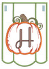 Pumpkin Bunting Alphabet Font - H - Embroidery Designs