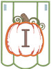 Pumpkin Bunting Alphabet Font - I - Embroidery Designs