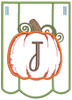 Pumpkin Bunting Alphabet Font - J - Embroidery Designs