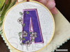 Cherry Blossoms Applique ABCs - N- Fits a 4x4" Hoop, Machine Embroidery Pattern, 