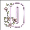 Cherry Blossoms Applique ABCs - O- Fits a 4x4" Hoop, Machine Embroidery Pattern, 