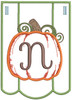 Pumpkin Bunting Alphabet Font - N - Embroidery Designs
