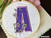 Cherry Blossoms Applique ABCs -V Fits a 4x4" Hoop, Machine Embroidery Pattern,