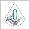 Musical Pic ABCs Charm - O - Fits a 4x4" Hoop, Machine Embroidery Pattern, 