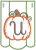 Pumpkin Bunting Alphabet Font - U - Embroidery Designs