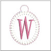 Oval ABCs Charm -W- Fits a 4x4" Hoop, Machine Embroidery Pattern, 