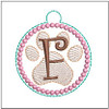 Paw Print ABCs - F- Fits a 4x4" Hoop, Machine Embroidery Pattern,
