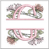 Floral Split Monogram ABCS - G - Fits a 4x4" Hoop, Machine Embroidery Pattern,