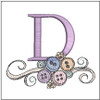 Buttons ABCs -  Bundle - Fits a 4x4" Hoop, Machine Embroidery Pattern,