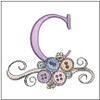 Buttons ABCs -  Bundle - Fits a 4x4" Hoop, Machine Embroidery Pattern,