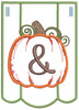 Pumpkin Bunting Alphabet Font - Ampersand - Embroidery