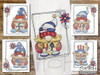 Framed USA Gnome -  Embroidery Designs