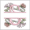 Floral Split Monogram ABCS - S- Fits a 4x4" Hoop, Machine Embroidery Pattern,