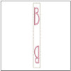 Wrist Lanyard ABCs -B  - Fits a 6x10" Hoop - Machine Embroidery Designs