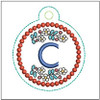 Dutch Ornament ABCs -C- Fits a 4x4" Hoop, Machine Embroidery Pattern,