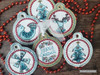 Christmas Dutch Merry Christmas Ornament- Fits a 4x4" Hoop, Machine Embroidery Pattern,