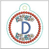 Dutch Ornament ABCs -D- Fits a 4x4" Hoop, Machine Embroidery Pattern,