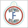 Dutch Ornament ABCs -F- Fits a 4x4" Hoop, Machine Embroidery Pattern,