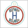 Dutch Ornament ABCs -H- Fits a 4x4" Hoop, Machine Embroidery Pattern,