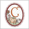 Pumpkin ABCs -C- Fits a 4x4" Hoop, Machine Embroidery Pattern,