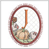 Pumpkin ABCs -J- Fits a 4x4" Hoop, Machine Embroidery Pattern,