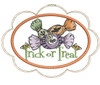 Trick or Treat Hot Pad with Bat  Feltie - Embroidery Designs