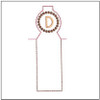 Lip Balm Holder ABCs - D - Fits a 4x4" Hoop, Machine Embroidery Pattern,