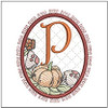 Pumpkin ABCs -P  Fits a 4x4" Hoop, Machine Embroidery Pattern,