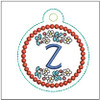 Dutch Ornament ABCs - Z- Fits a 4x4" Hoop, Machine Embroidery Pattern,