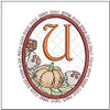 Pumpkin ABCs -U  Fits a 4x4" Hoop, Machine Embroidery Pattern,