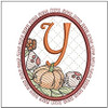 Pumpkin ABCs -Y  Fits a 4x4" Hoop, Machine Embroidery Pattern,