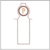 Lip Balm Holder ABCs - P - Fits a 4x4" Hoop, Machine Embroidery Pattern,