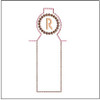 Lip Balm Holder ABCs - R - Fits a 4x4" Hoop, Machine Embroidery Pattern,