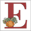 Vine Pumpkin - ABCs -E - Fits a 4x4" Hoop, Machine Embroidery Pattern,