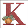 Vine Pumpkin - ABCs - K - Fits a 4x4" Hoop, Machine Embroidery Pattern,