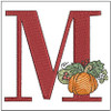 Vine Pumpkin - ABCs - M - Fits a 4x4" Hoop, Machine Embroidery Pattern,