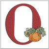 Vine Pumpkin - ABCs - O - Fits a 4x4" Hoop, Machine Embroidery Pattern,